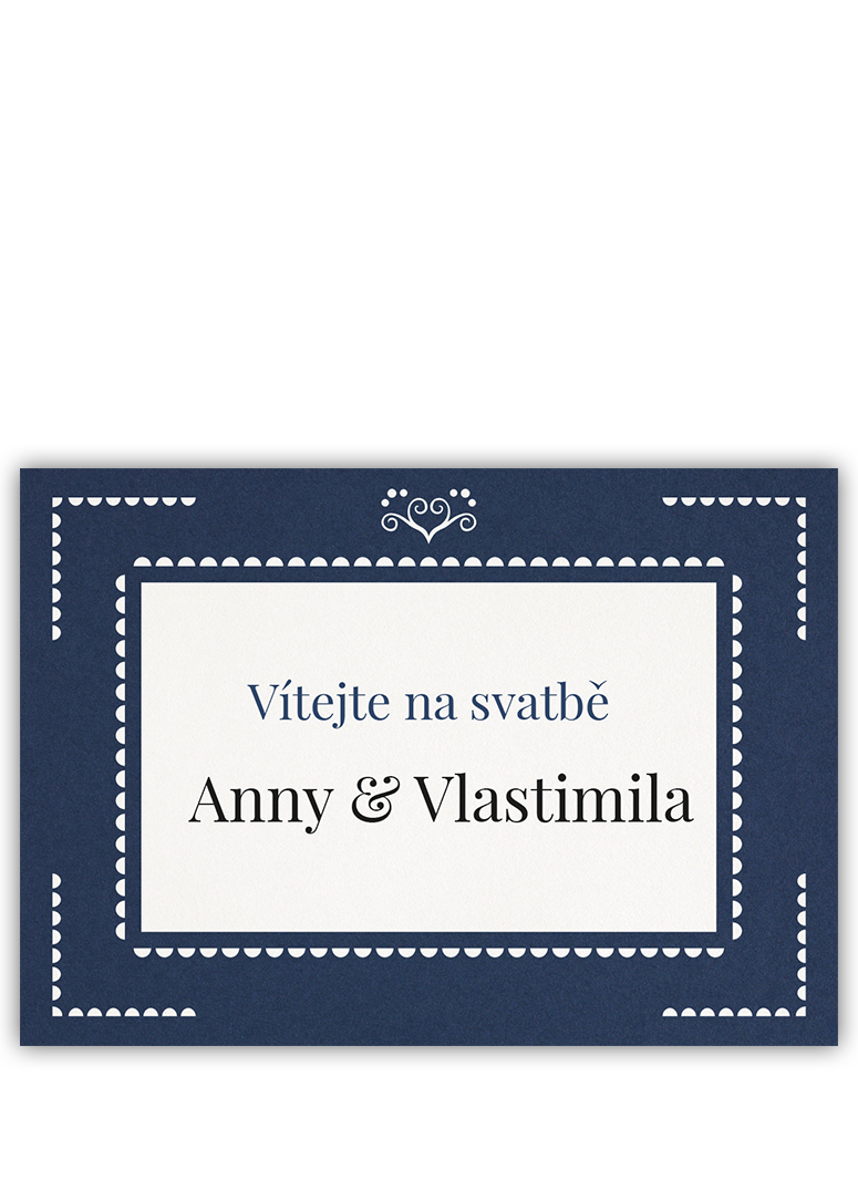 Svatební uvítací karta ve formátu A3. Blesková tvorba. - Folklór